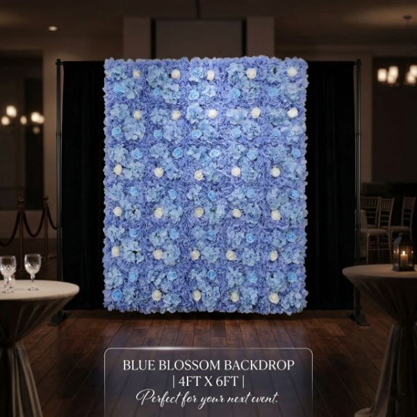 Blue Floral Backdrop